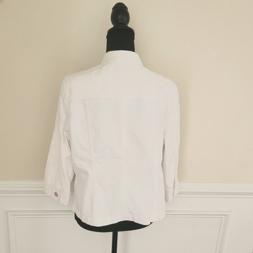 Ruby Rd White Quarter Length Jean Jacket - image 2
